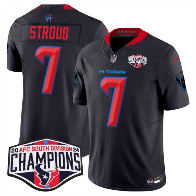 Men's Houston Texans #7 C.J. Stroud Navy 2nd Alternate F.U.S.E. 2024 AFC South Division Champions Vapor Limited Stitched Jersey,We sell and wholesale Men's Houston Texans #7 C.J. Stroud Navy 2nd Alternate F.U.S.E. 2024 AFC South Division Champions Vapor Limited Stitched Jersey on line form chian!